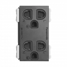 Ổ cắm đôi có màn che và dây nối đất dòng GEN-X Panasonic WEG15829B-G