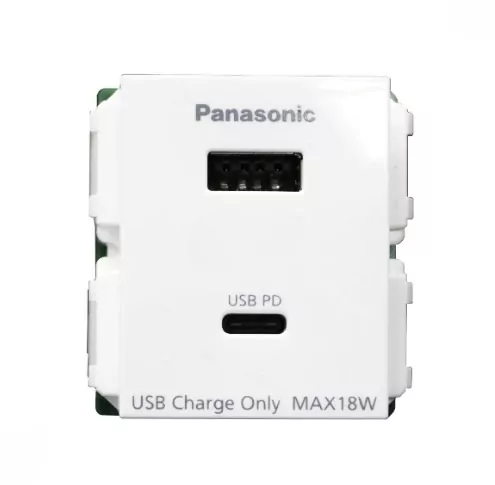 Ổ cắm USB 2 cổng type A-C Panasonic WIDE-Color WEF14821W-VN / WEF14821H-VN