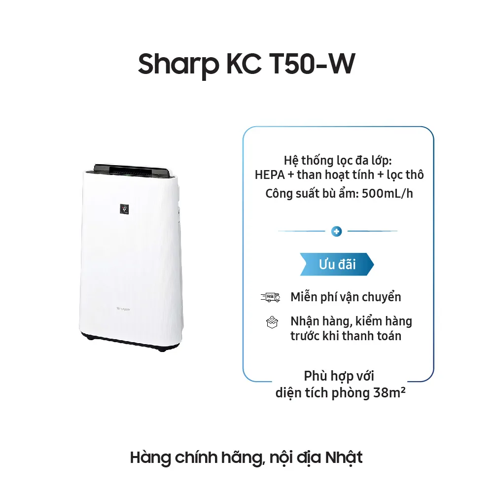 Máy lọc không khí Sharp KC T50-W