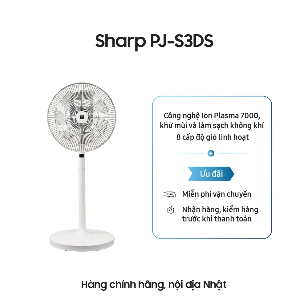 Quạt điện Nhận Bản – Sharp PJ-S3DS